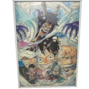 One Piece 3D Lenticular Anime Manga Framed Picture Poster - Punk Hazard
